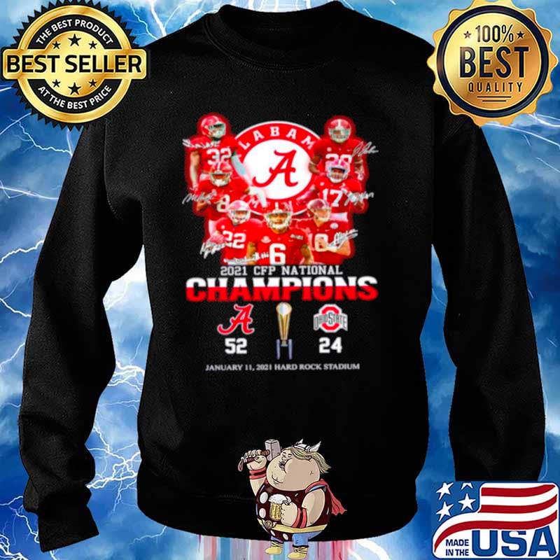 The Cfp National Champions 2021 Alabama Crimson Tide 52 24 Ohio State Buckeyes Sweater