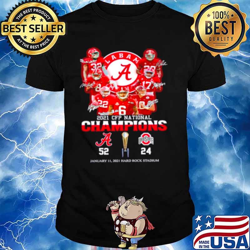 The Cfp National Champions 2021 Alabama Crimson Tide 52 24 Ohio State Buckeyes shirt