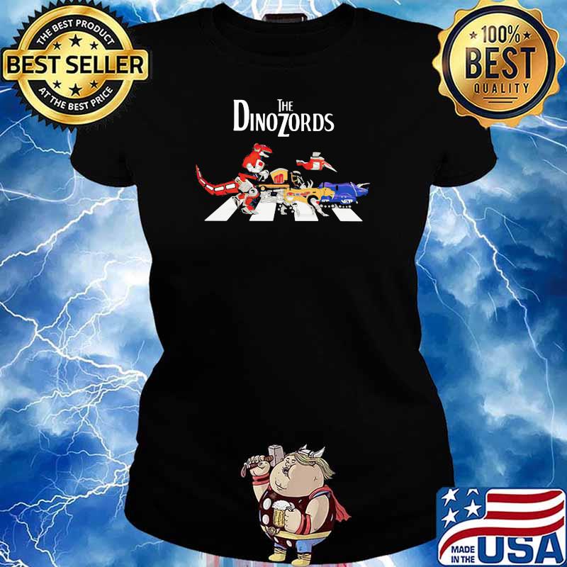The Dinozords Abbey Road Cartoon Shirt Ladies tee