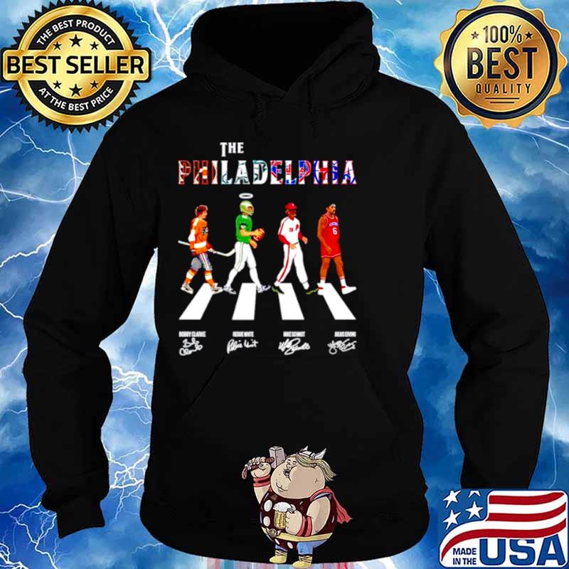 The philadelphia teams sport abbey road signatures Hoodie