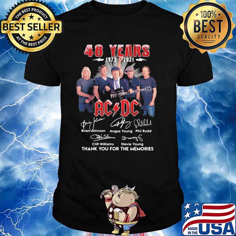 48 Years 1973 2021 Ac Dc Thank You For The Memories Signature Shirt