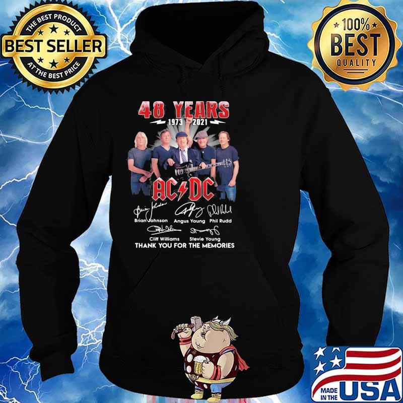 48 Years 1973 2021 Ac Dc Thank You For The Memories Signature Shirt Hoodie
