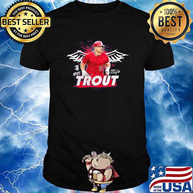 Mike Trout Cartoon 27 signature T-Shirt, hoodie, sweater and long