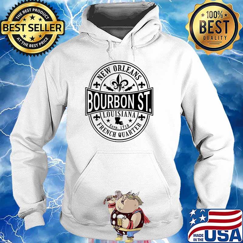 French Quarter Bourbon St New Orleans Souvenir T-Shirt Hoodie