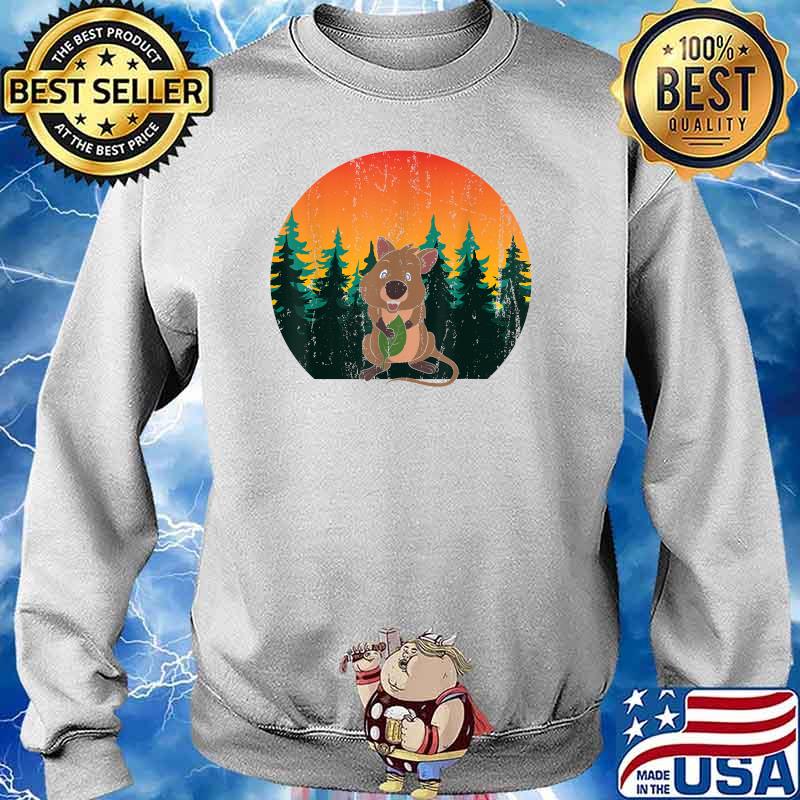 Aussie Animal Forest Wildlife Cute Australia Quokka SUnset T-Shirt Sweater