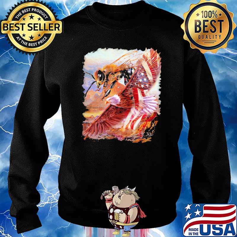 Bee American Patriot American Flag Shirt Sweater