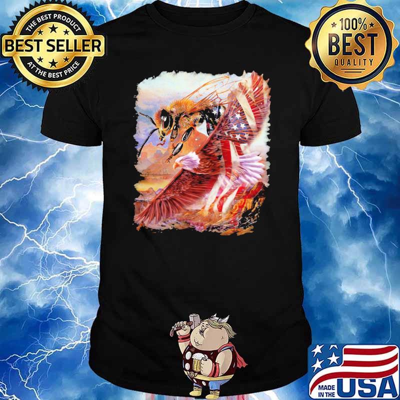 Bee American Patriot American Flag Shirt