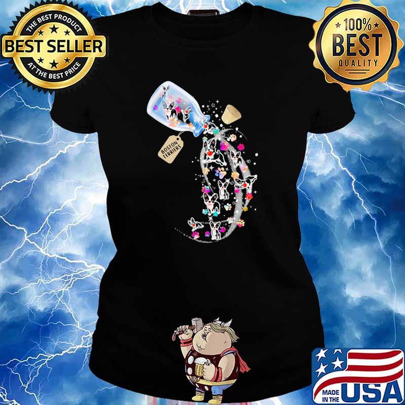 Boston Terriers Dog Bottle s Ladies tee