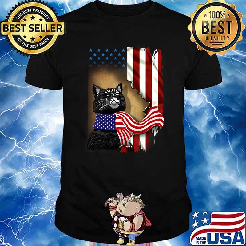 Cat American Flag Shirt