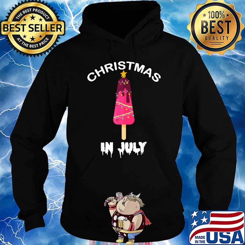 Christmas In July Popsicle Christmas Tree Summer Shirt Hoodie