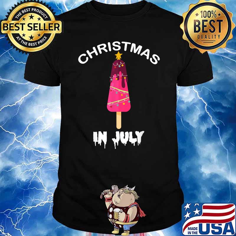 Christmas In July Popsicle Christmas Tree Summer Shirt