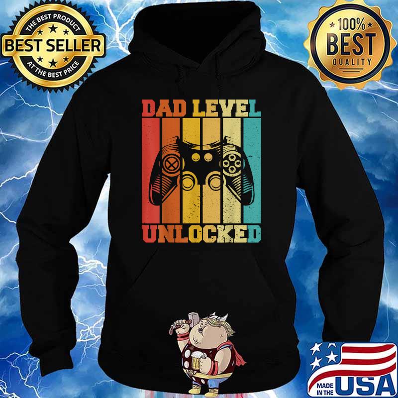 Dad Level Unlocked Gaming Pregnancy Announcement Vintage T-Shirt Hoodie