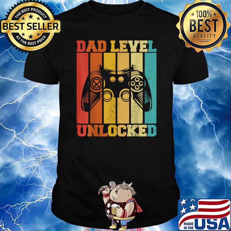 Dad Level Unlocked Gaming Pregnancy Announcement Vintage T-Shirt