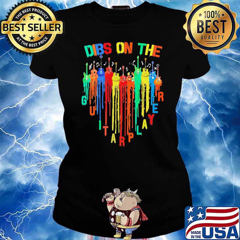Dibs On The Guitar Player Watercolor Shirt Ladies tee