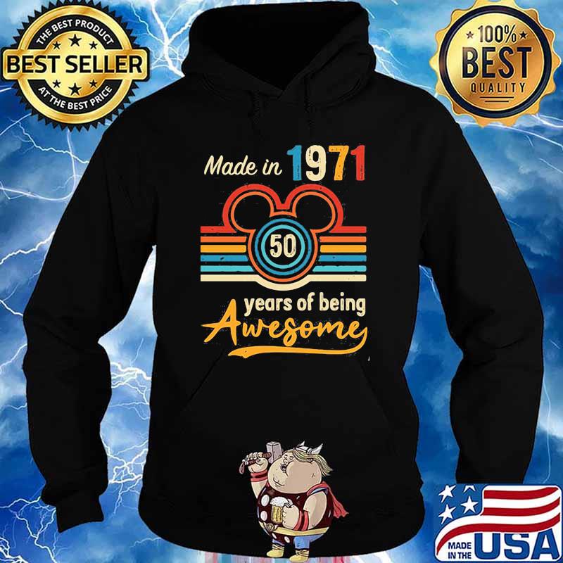 Disney made in 1971 50 years of being awesome vintage s Hoodie