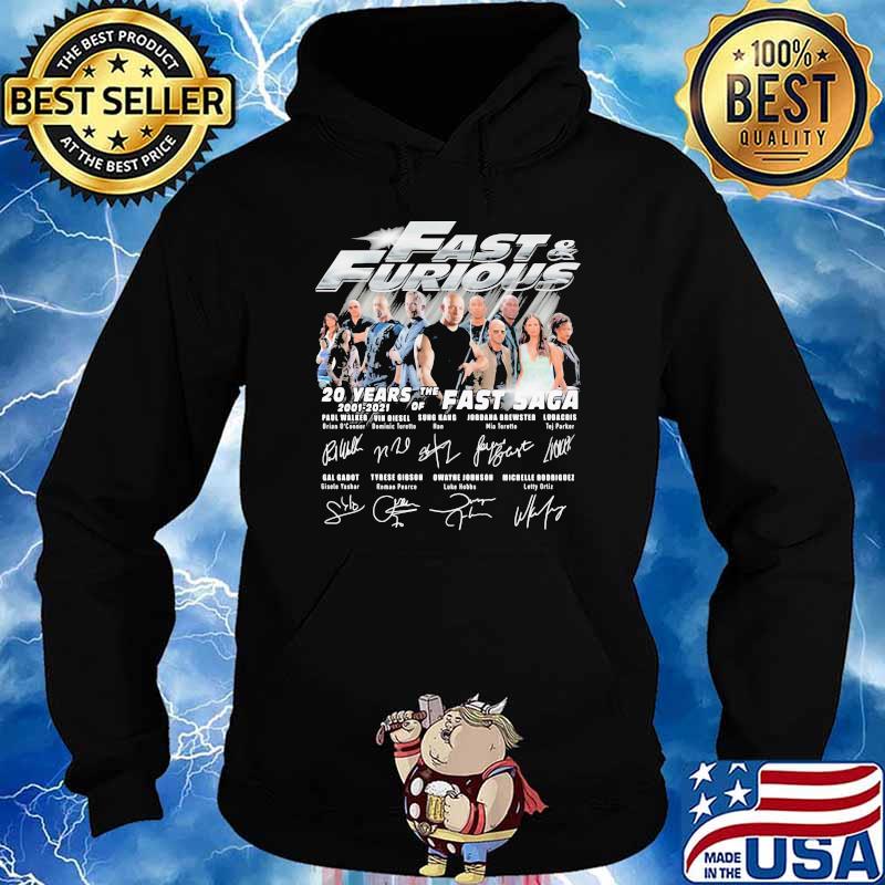 Fast And Furious 20 Years Of The Fast Saga Shirt Hoodie
