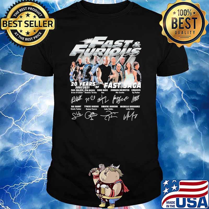 Fast And Furious 20 Years Of The Fast Saga Shirt