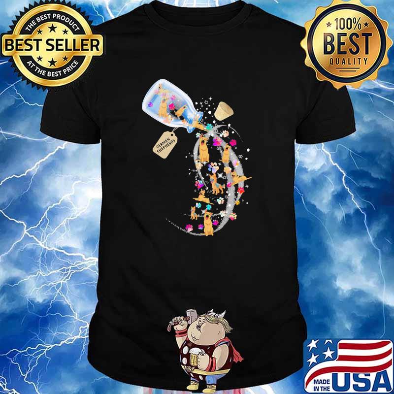 German shepherds bottle shirt