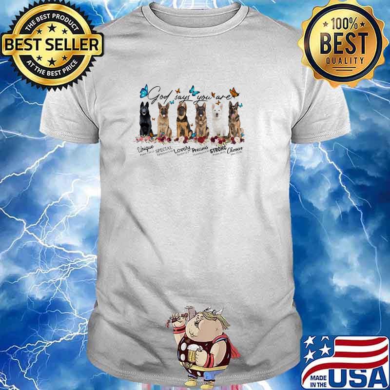 God says you are unique special dogs flower shirt