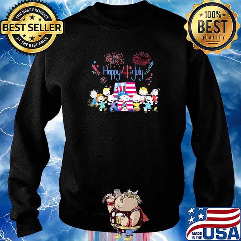 Happy 4th of July independence day firework peanuts s Sweater
