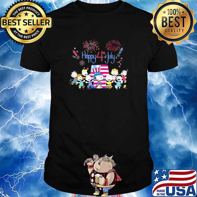 Happy 4th of July independence day firework peanuts shirt