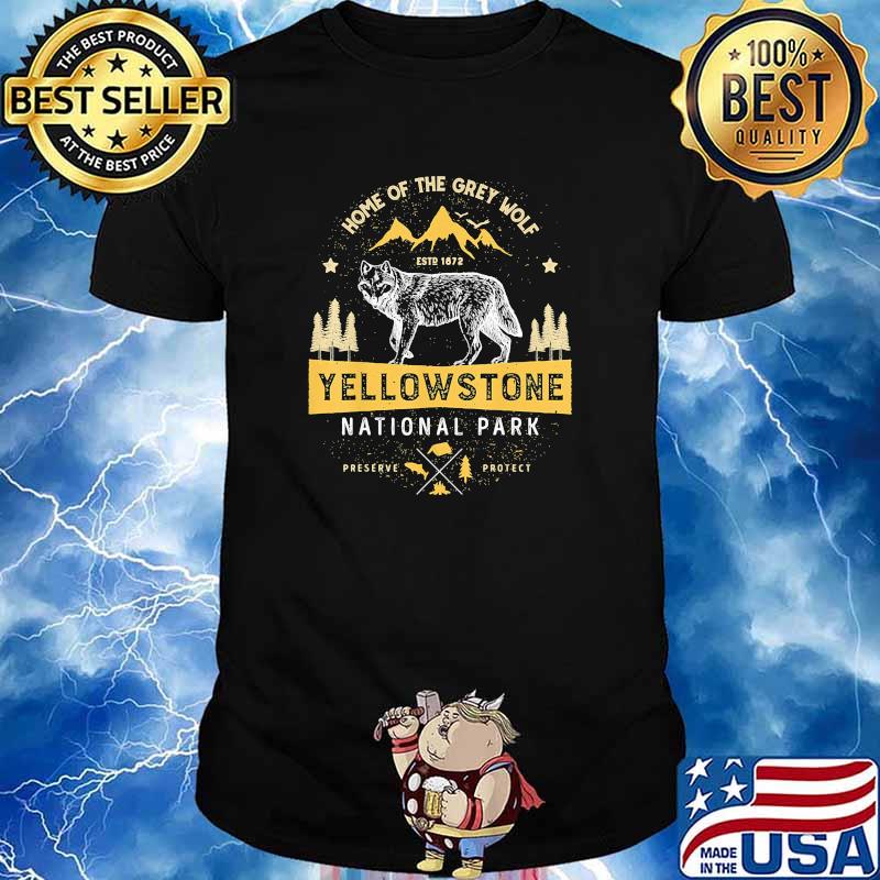 Home of the grey wolf yellowstone national park est 1872 shirt