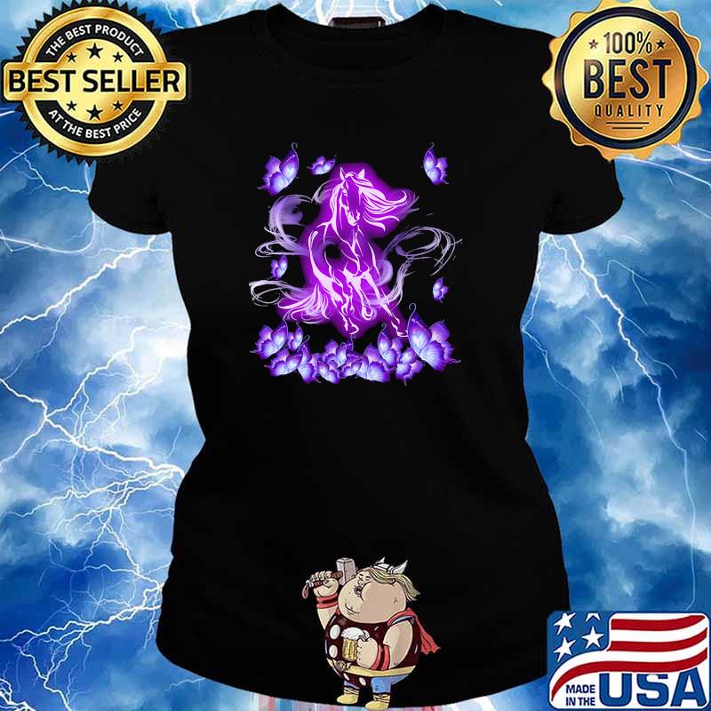 Horse magical purple horse lovers s Ladies tee
