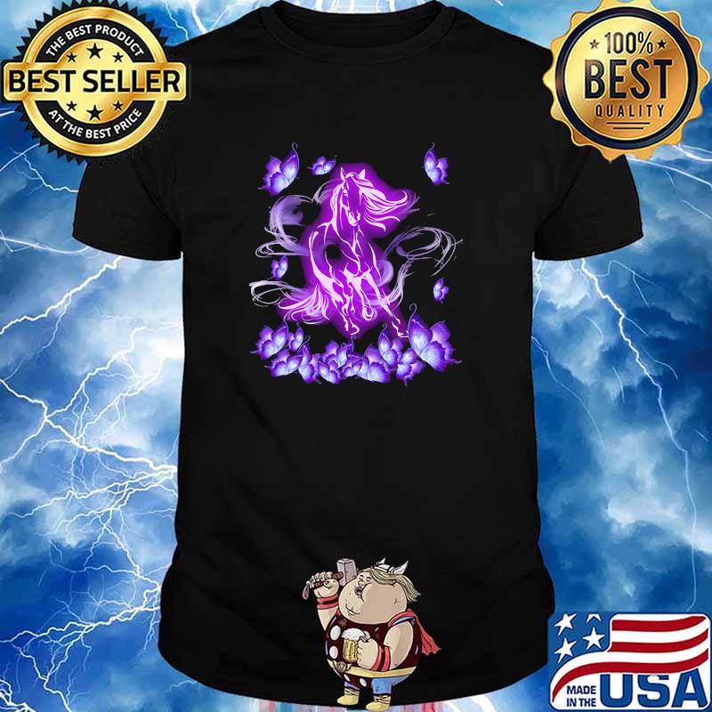 Horse magical purple horse lovers shirt