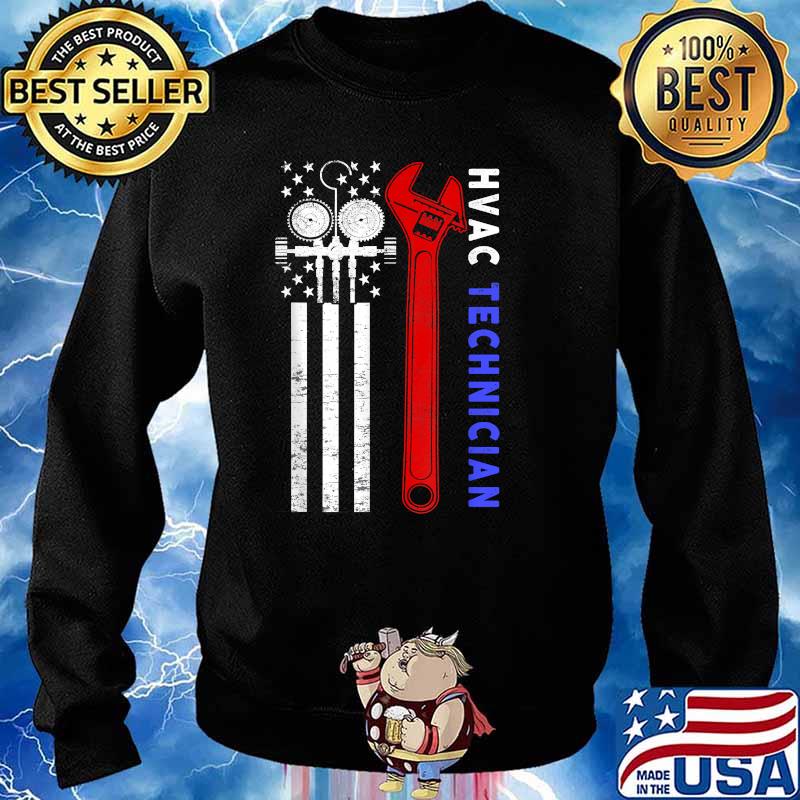HVAC Technician American Flag T-s Sweater