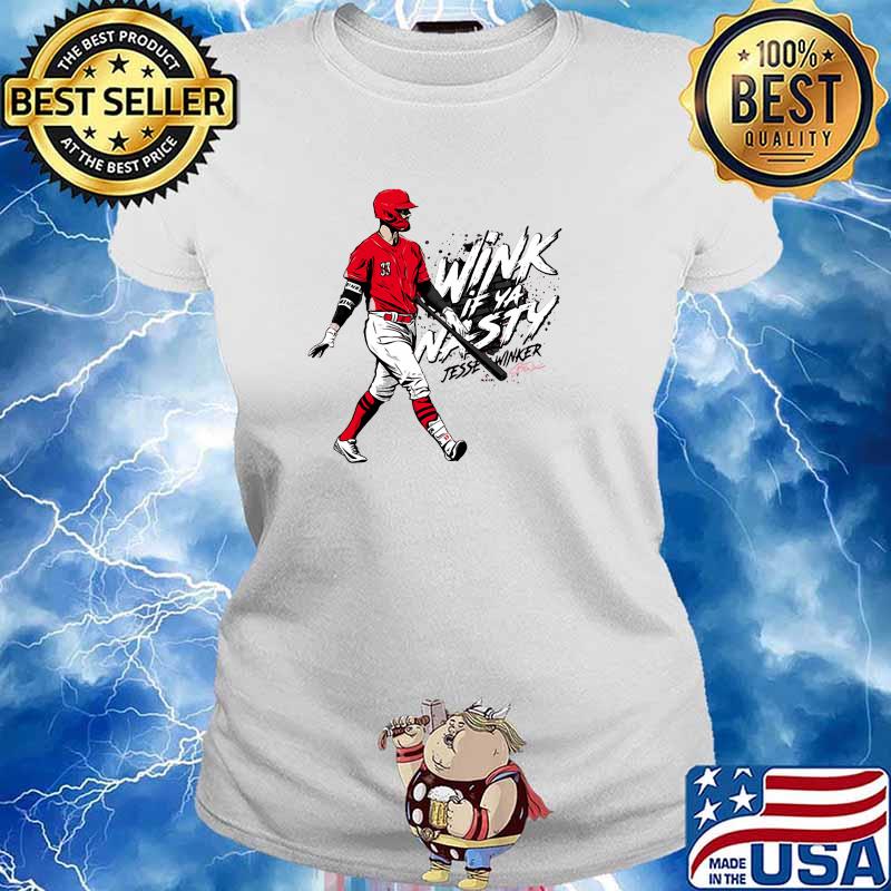 Jesse Winker - Wink If Ya Nasty Baseball Shirt Ladies tee