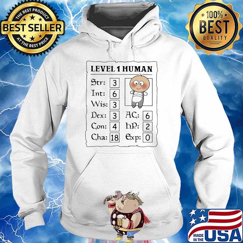 Level 1 Human Baby One Piece Shirt Hoodie