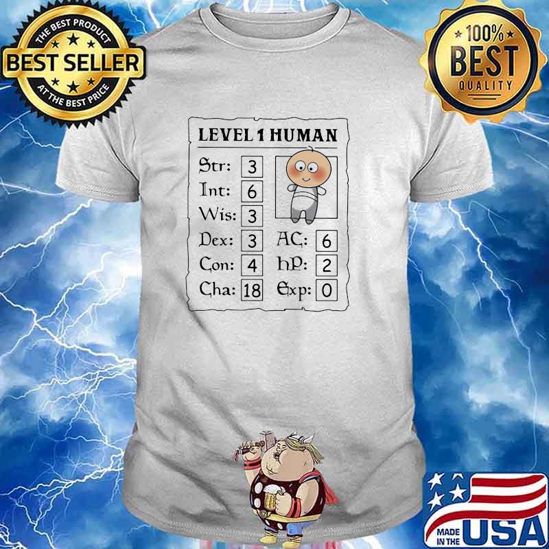 Level 1 Human Baby One Piece Shirt