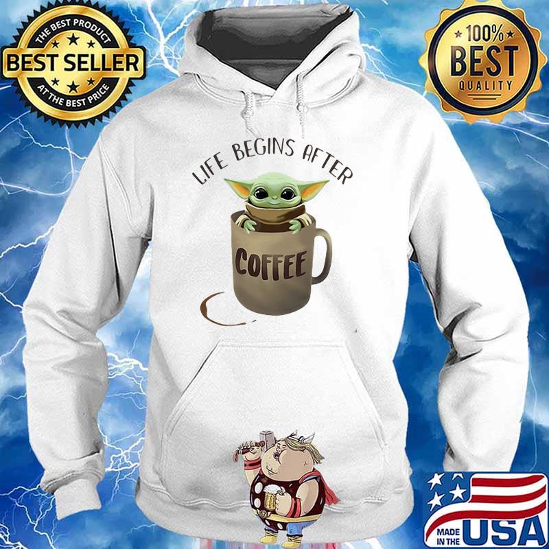 Life begins after coffee yoda s Hoodie