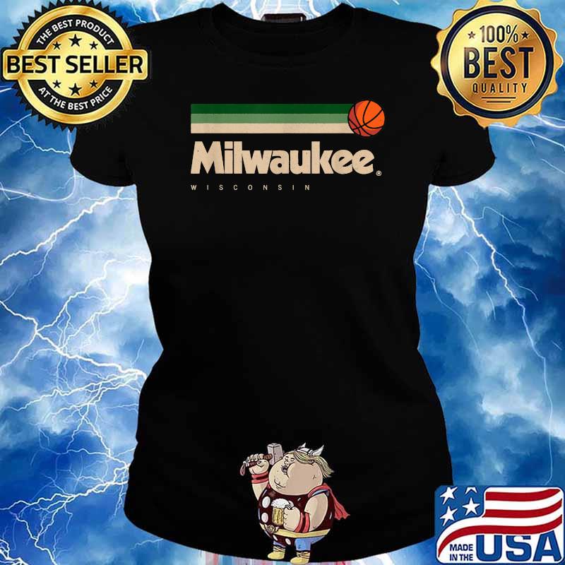 Milwaukee Basketball City Wisconsin Retro Shirt Ladies tee