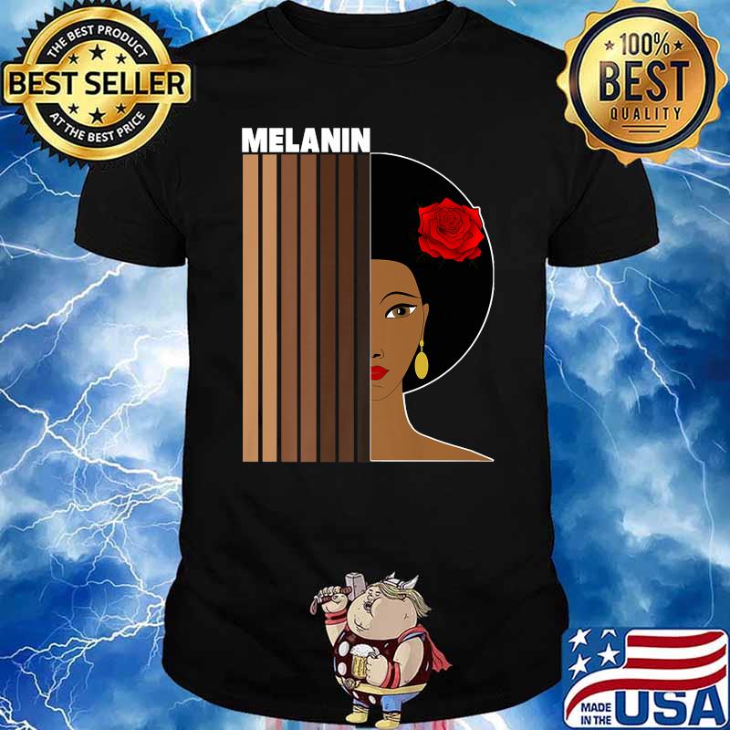Oheneba Melanin Shades Black Pride Afrocentric Afro Queen T-Shirt