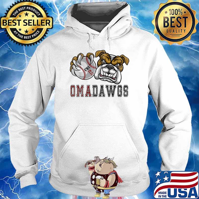 OmaDawgs OmaDogs Mississippi Baseball Distressed T-Shirt Hoodie
