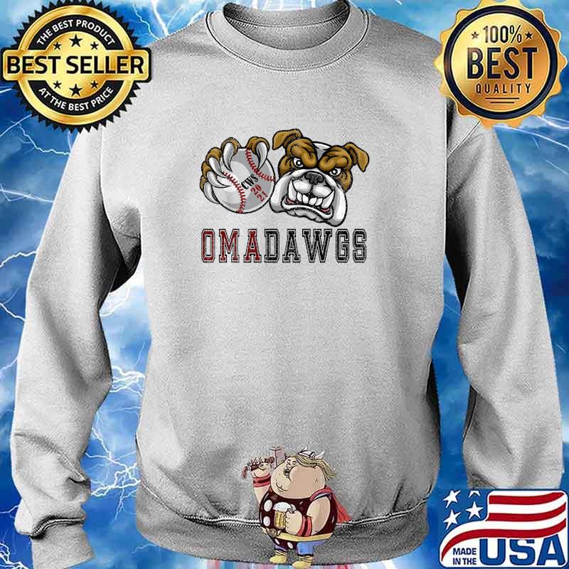 OmaDawgs OmaDogs Mississippi Baseball Distressed T-Shirt Sweater