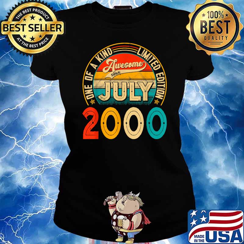 One of a kind limited edition awesome since July 2000 21 Years vintage T-Shirt Ladies tee
