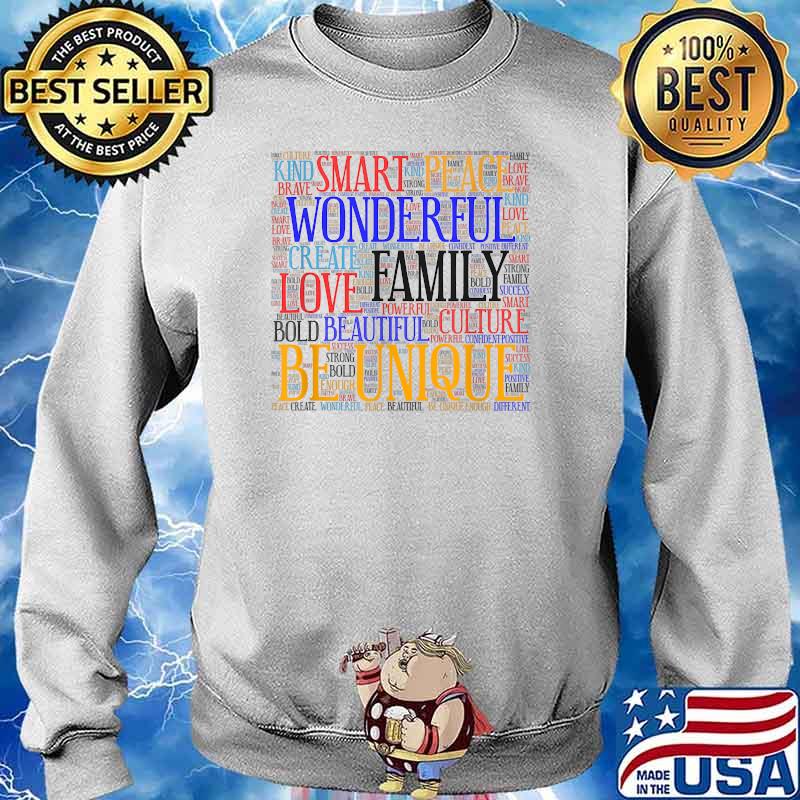 Positive Words Word Art Design Shirt Sweater
