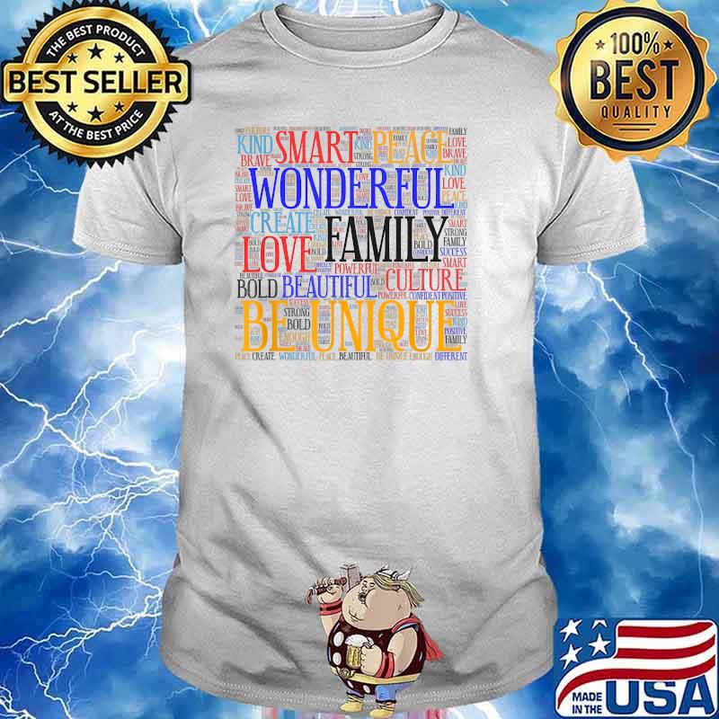 Positive Words Word Art Design Shirt
