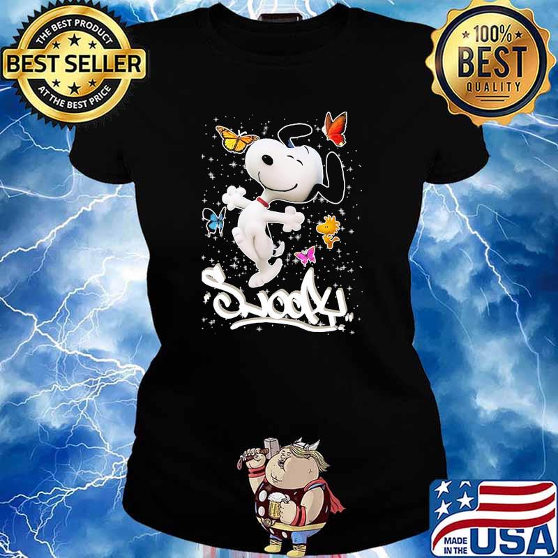 Snoopy bling bling butterflies s Ladies tee