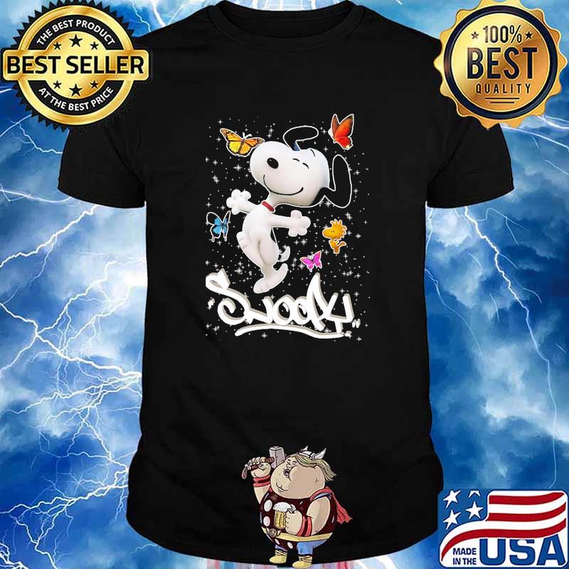 Snoopy bling bling butterflies shirt