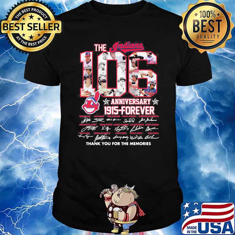 Indians 1915 Forever Signature Thank You For The Memories T-shirt