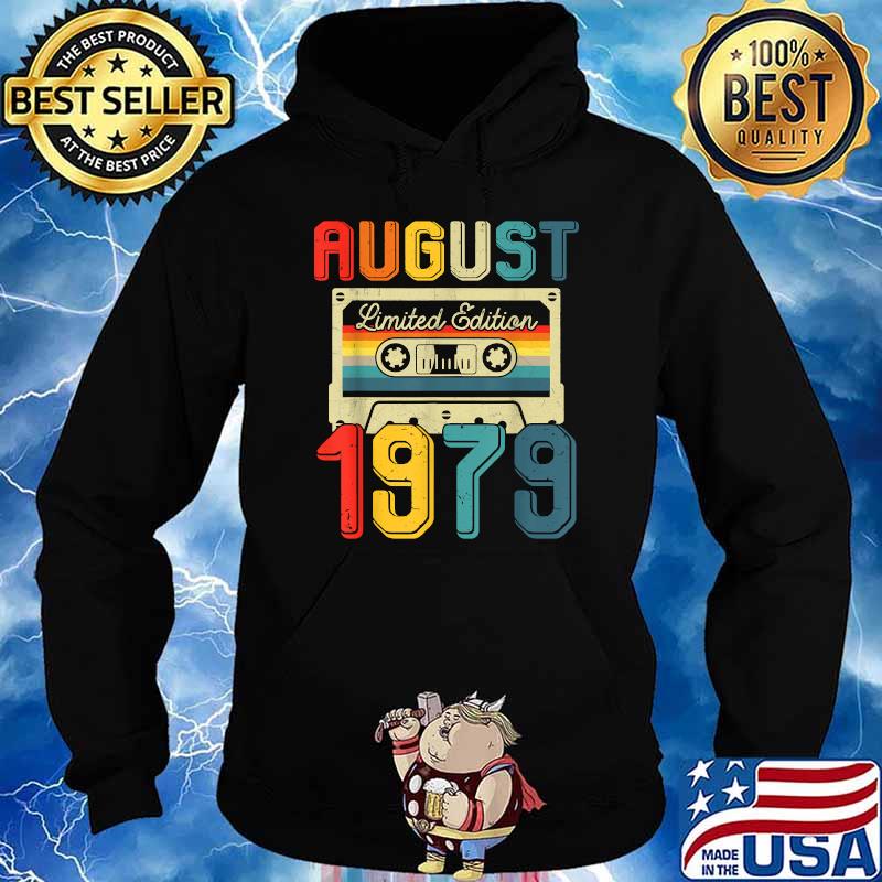 Vintage August 1979 Cassette Tape 42nd Birthday Decoration Shirt Hoodie