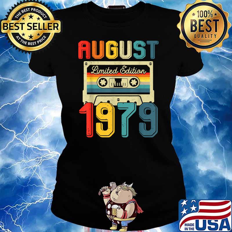 Vintage August 1979 Cassette Tape 42nd Birthday Decoration Shirt Ladies tee