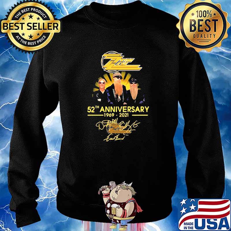 ZZ Top 52th anniversary 1969 2021 signatures s Sweater
