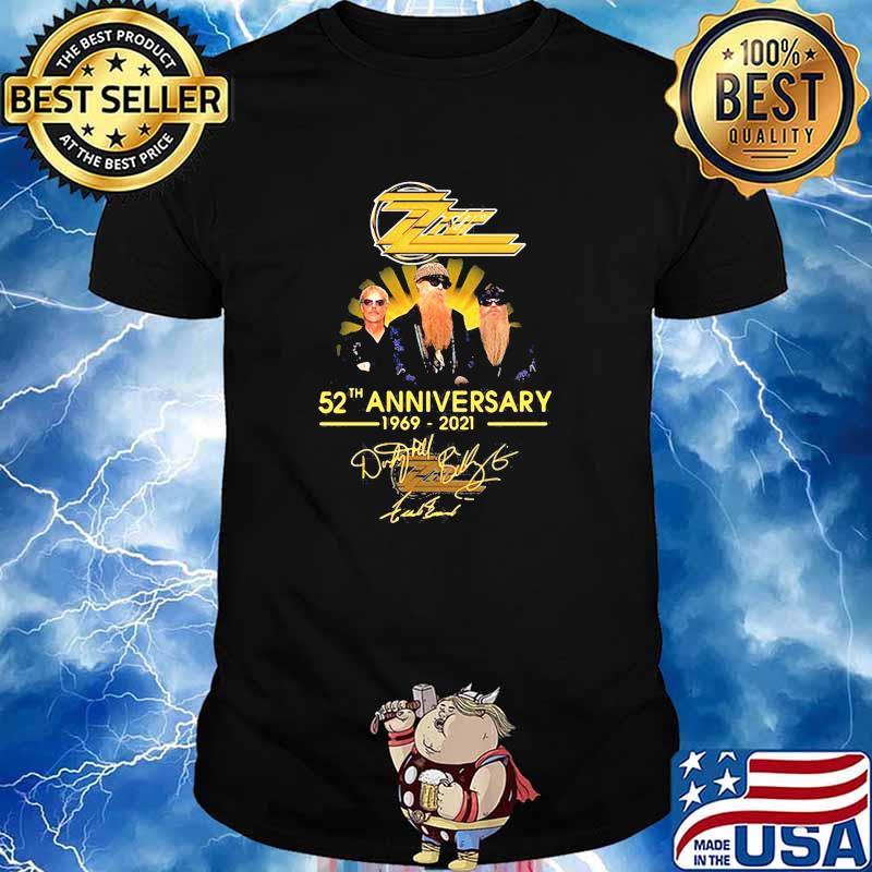 ZZ Top 52th anniversary 1969 2021 signatures shirt