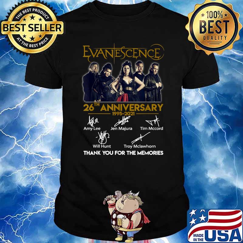 26th Anniversary Evanescences Art Band Music Legend T-Shirt