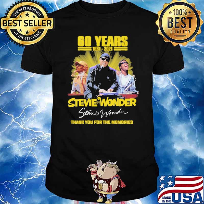 60 years 1961 2021 stevie wonder thank you for the memories shirt