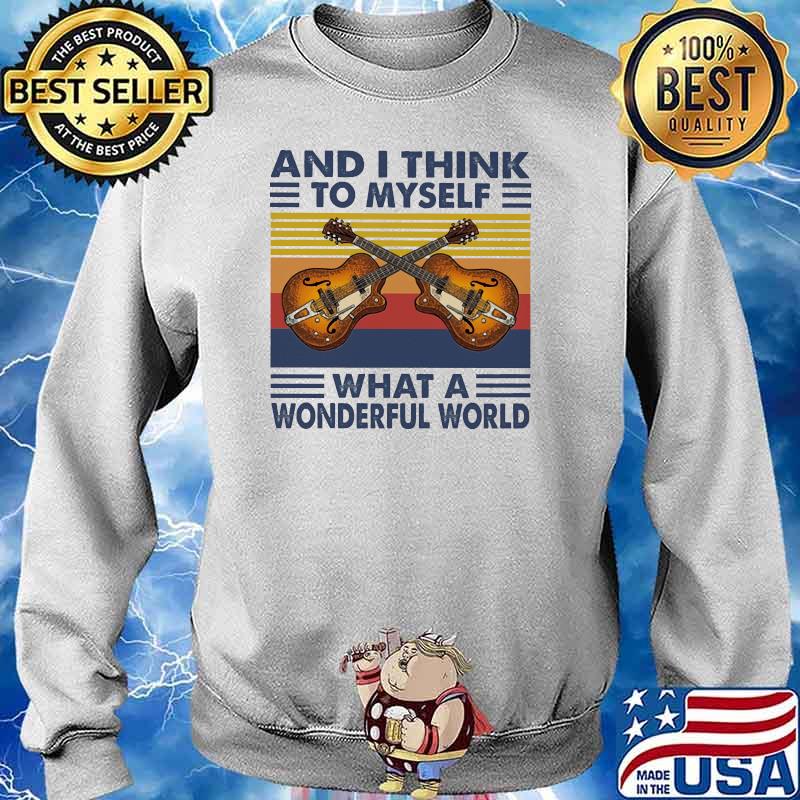 And i think to myself what a wonderful world guitar vintage Sweater